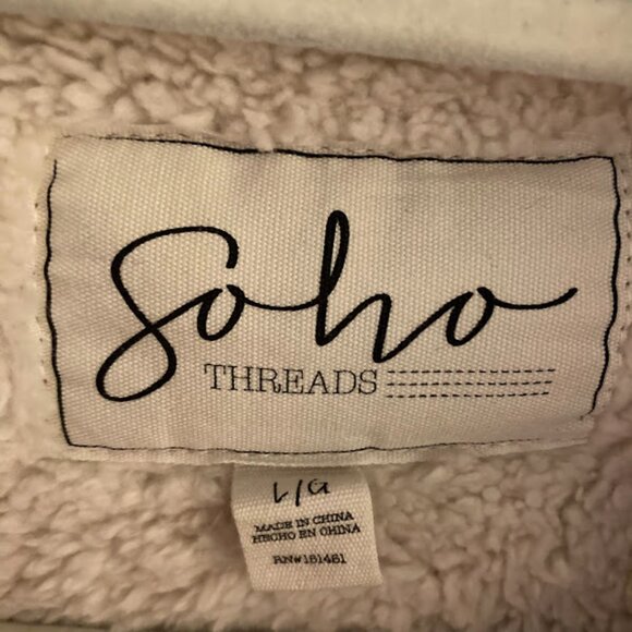 Soho Women's Plaid Fleece Sherpa Lined Jacket/Shirt, Red/White - Size Large - Picture 8 of 8